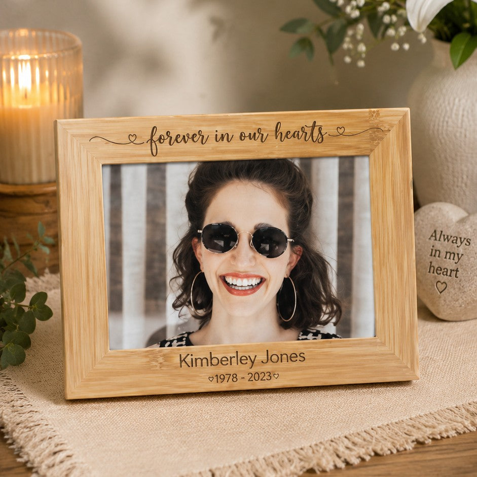 memorial photo frame personalised