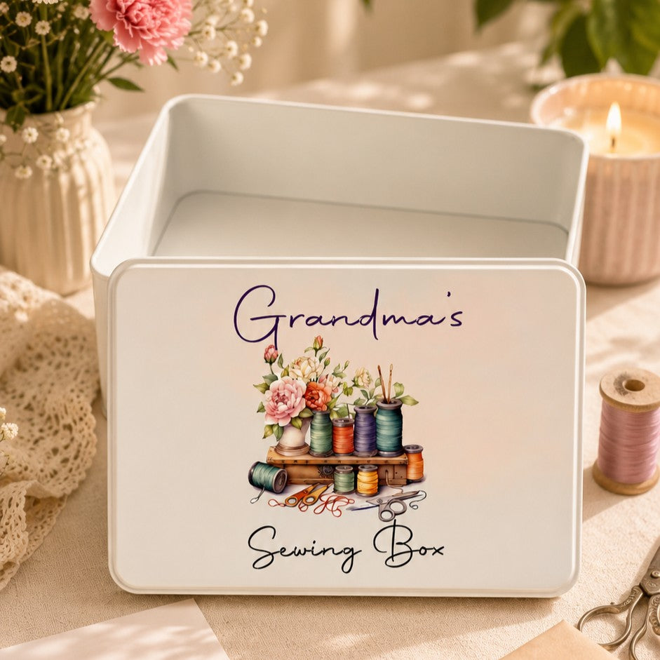personalised sewing tin