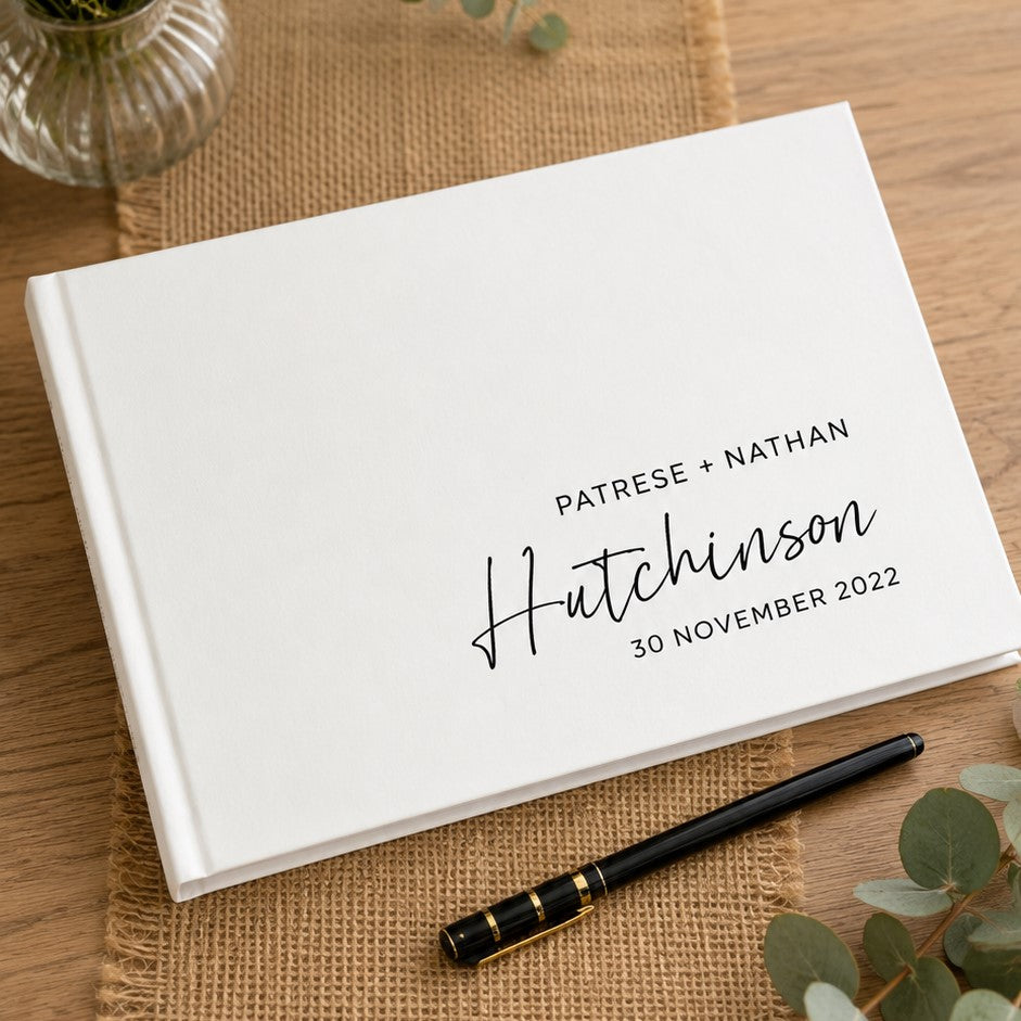 personalised wedding guest book