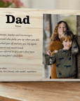 fathers day photo gift personalised dad definition photo block