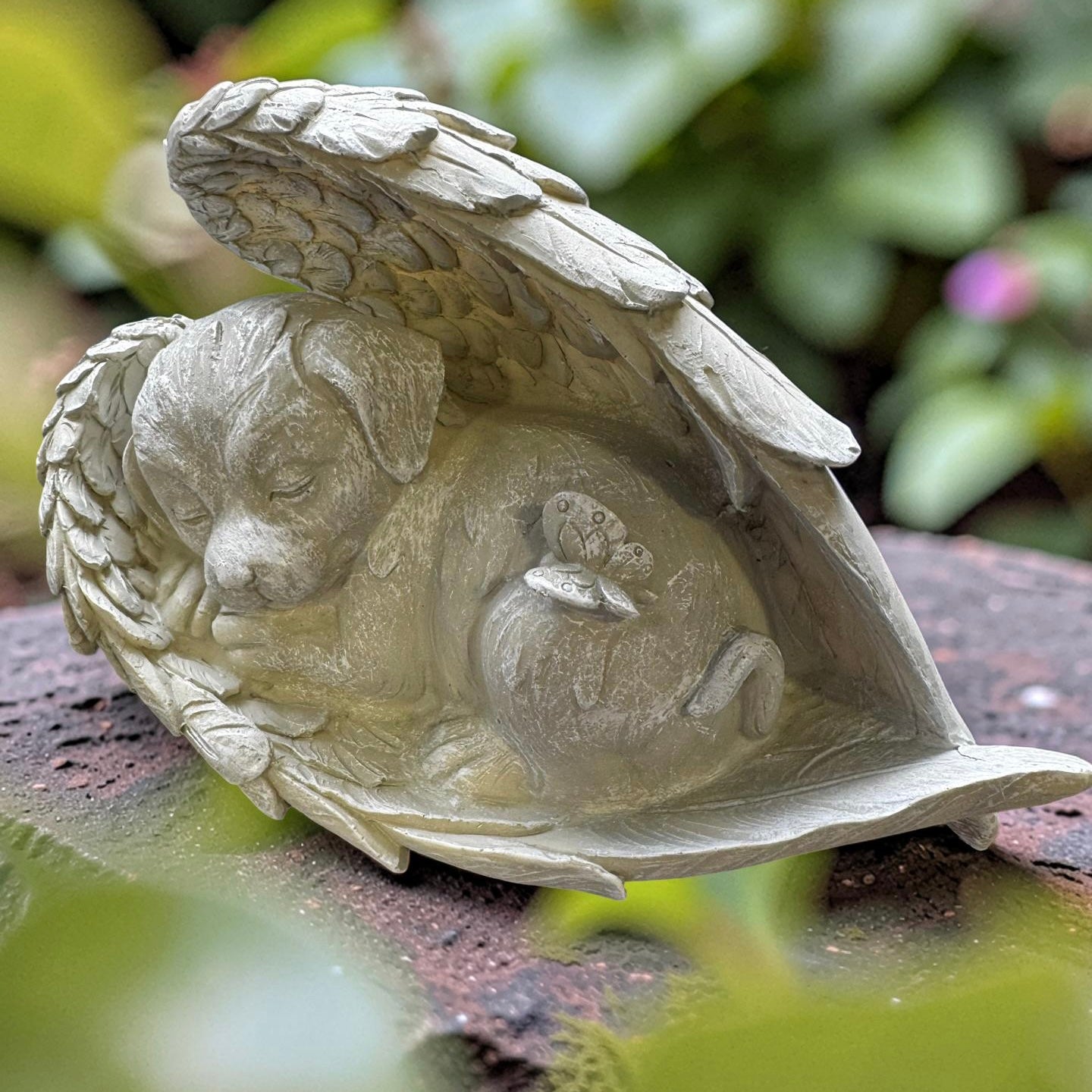 sleeping puppy angel wings dog memorial keepsake