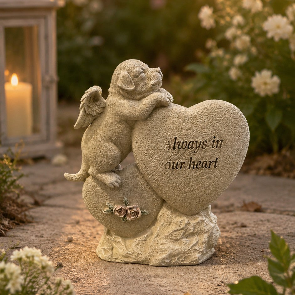 dog memorial statue, dog loss gift
