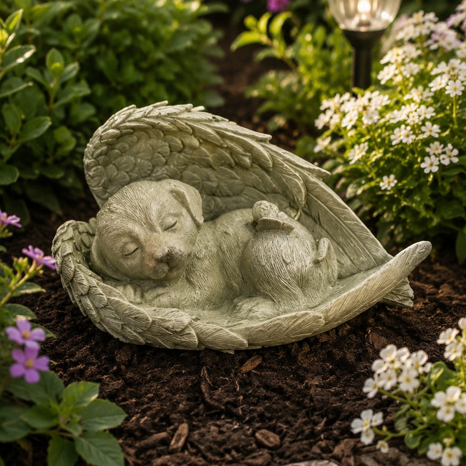 dog memorial statue