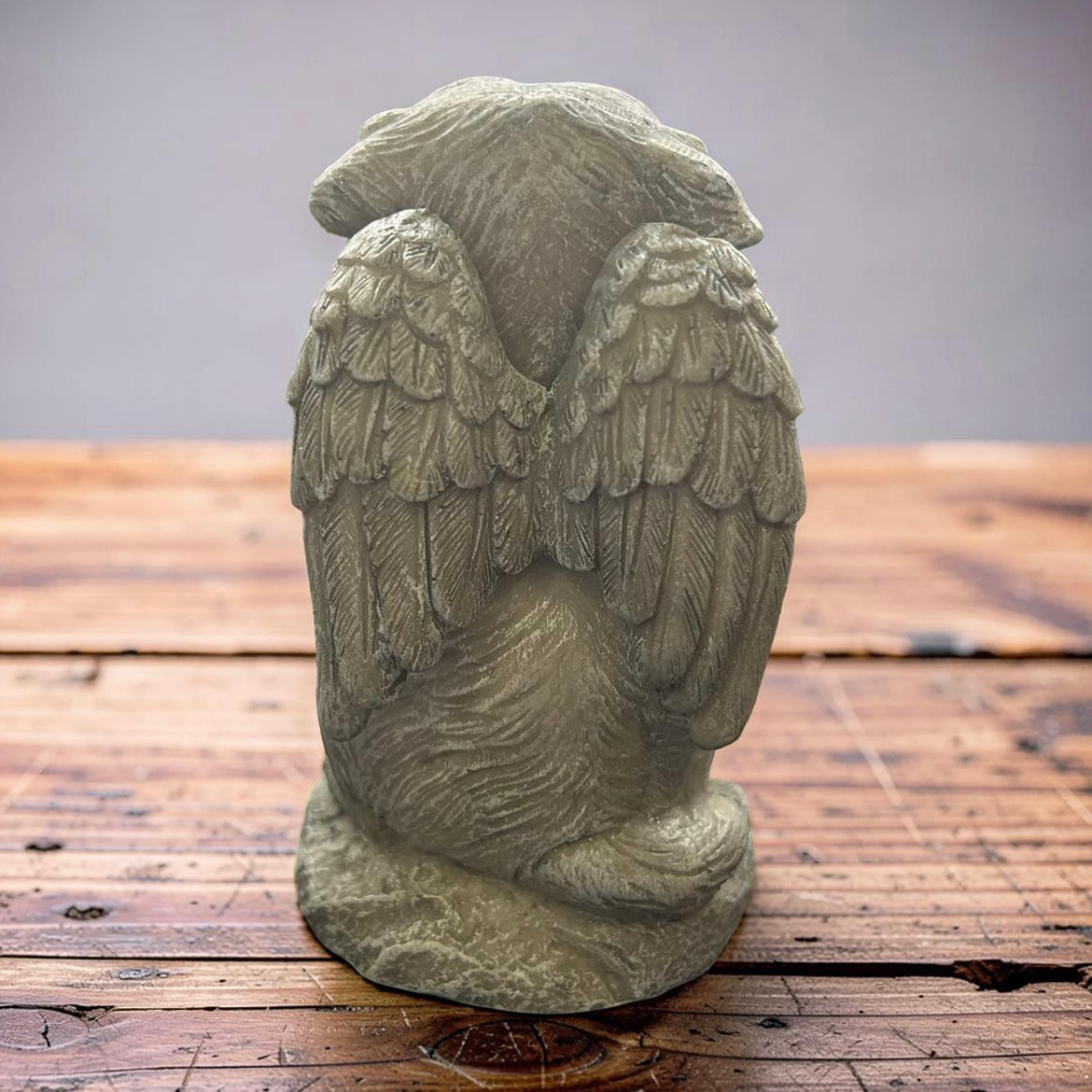 small dog memorial statue for garden or home