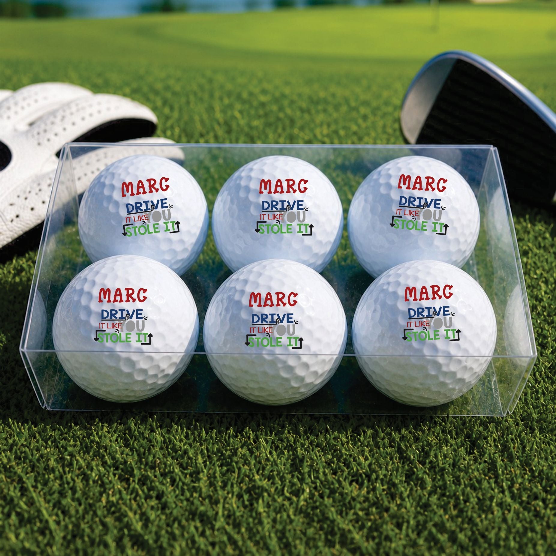 6 pack custom golf balls