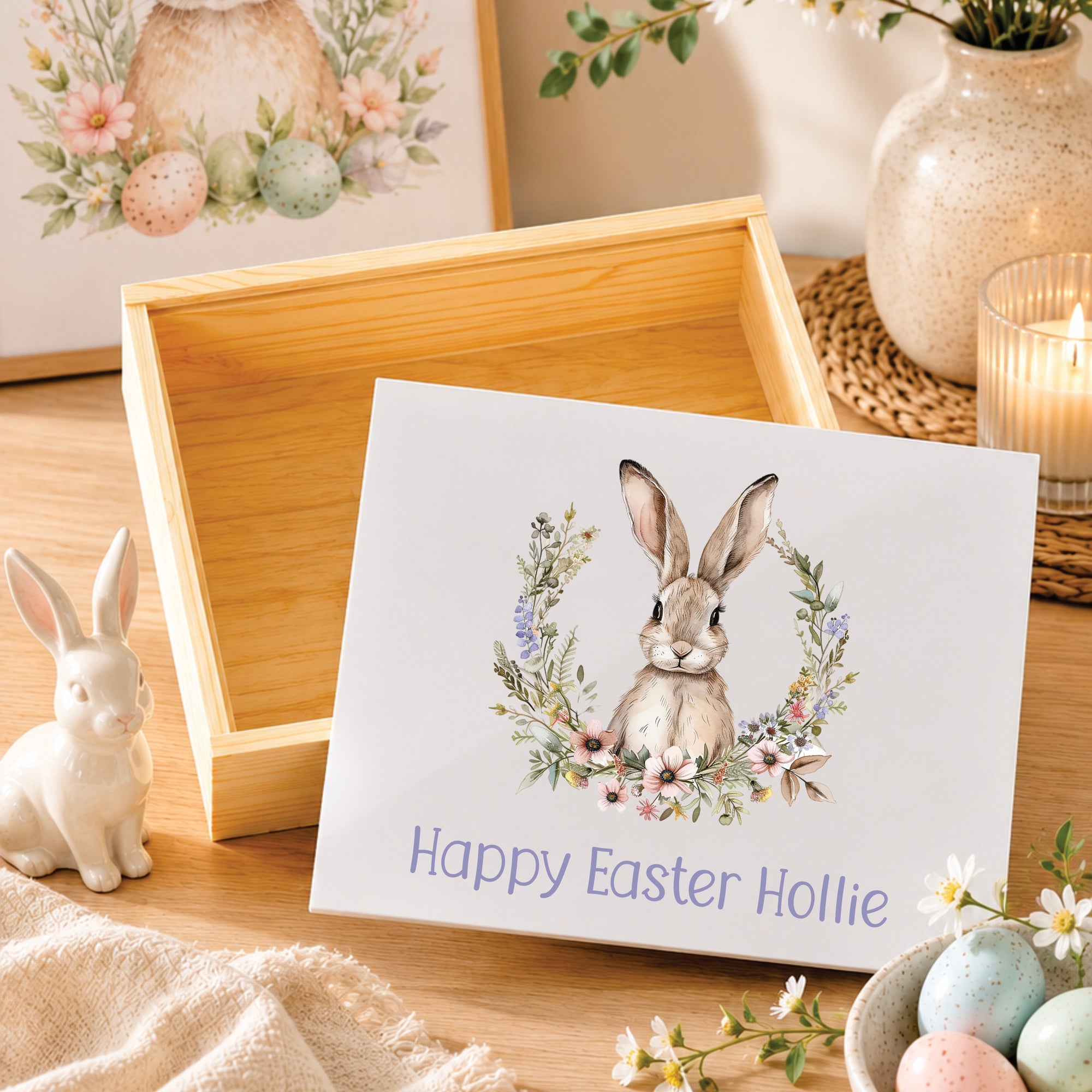 Easter Box - Bunny Wreath