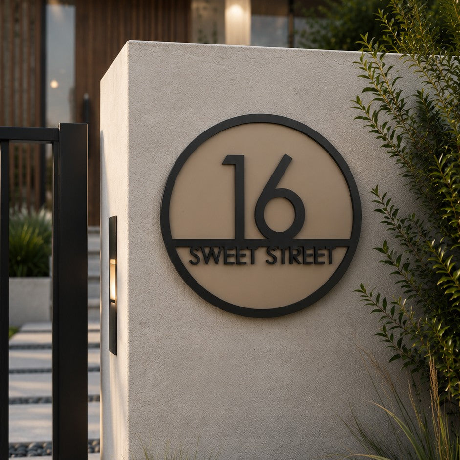 house number sign