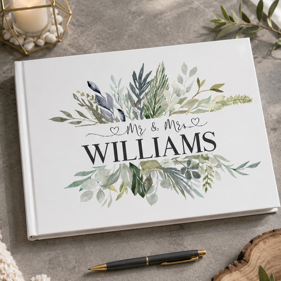 custom wedding guest book