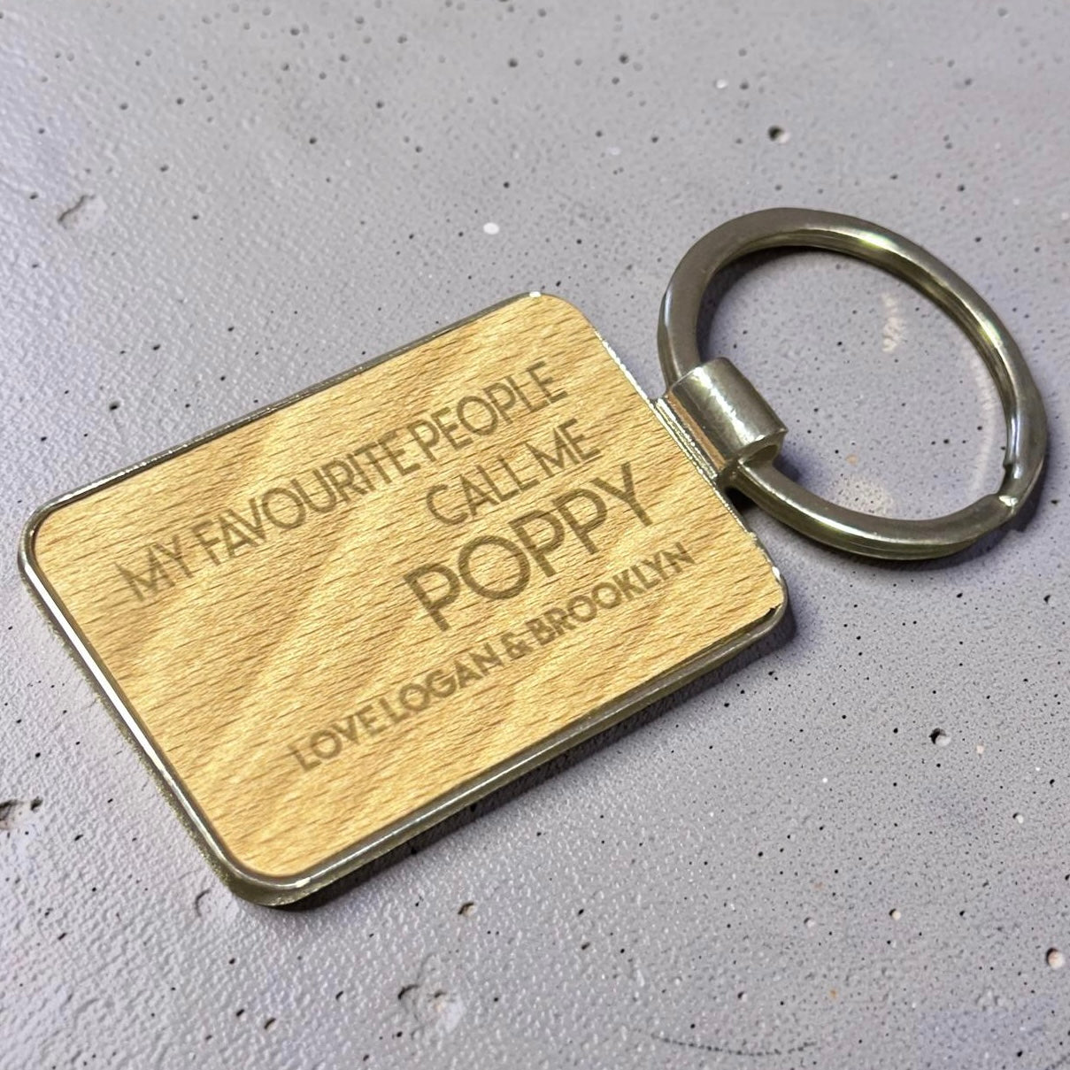 engraved keyring
