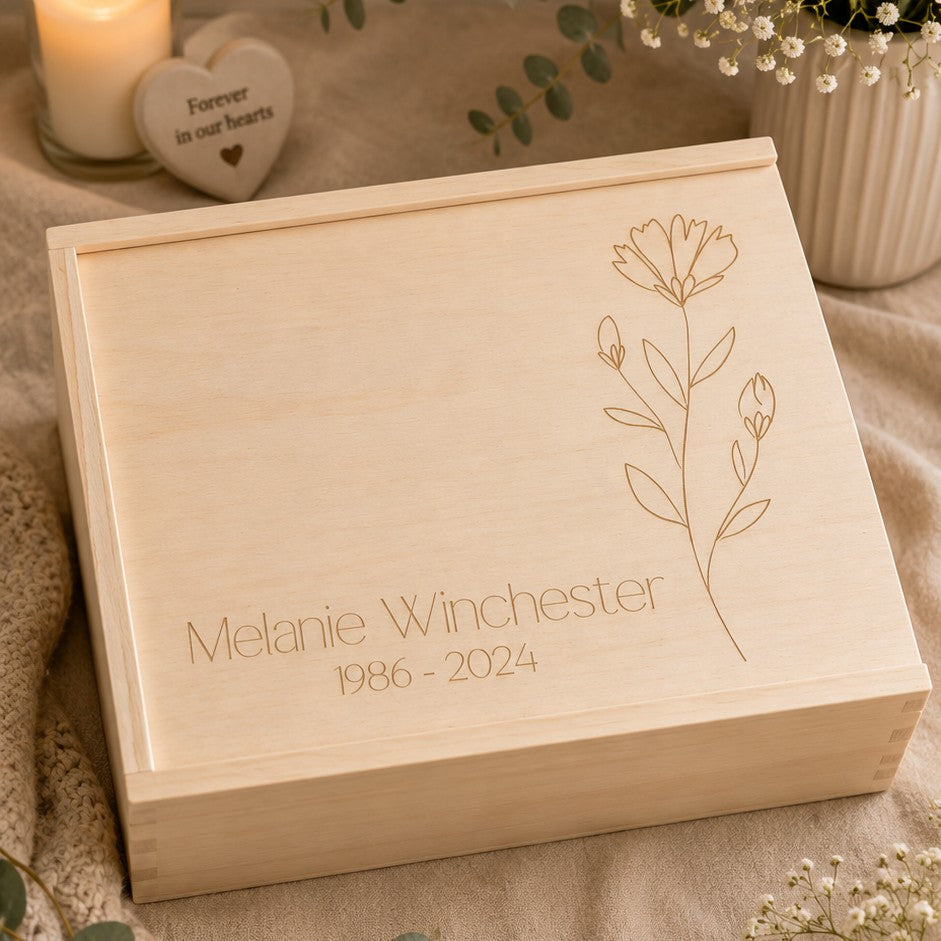 memorial keepsake box engraved