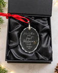 teachers gift engraved crystal ornament