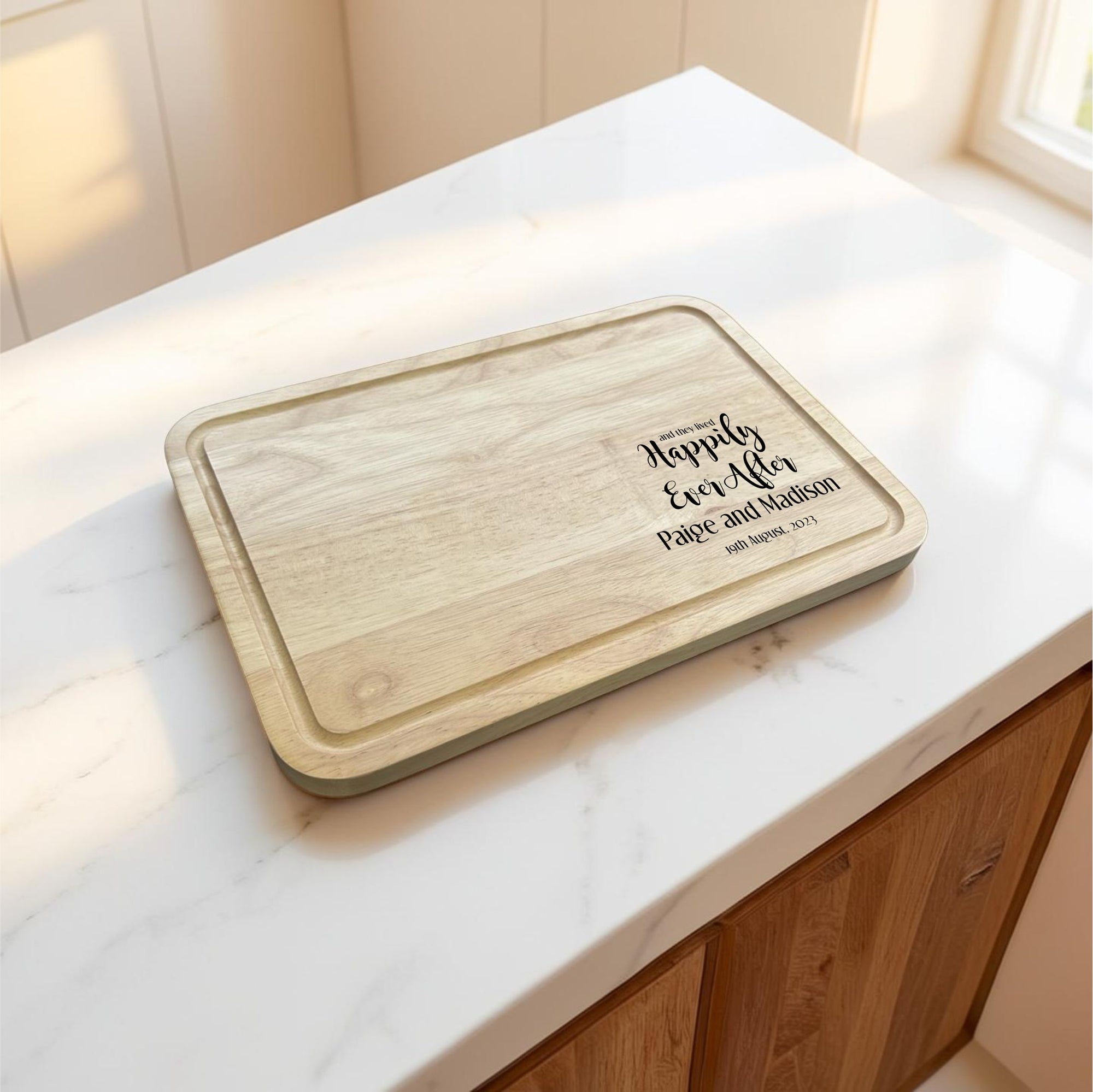 wedding gift personalised serving board for couple