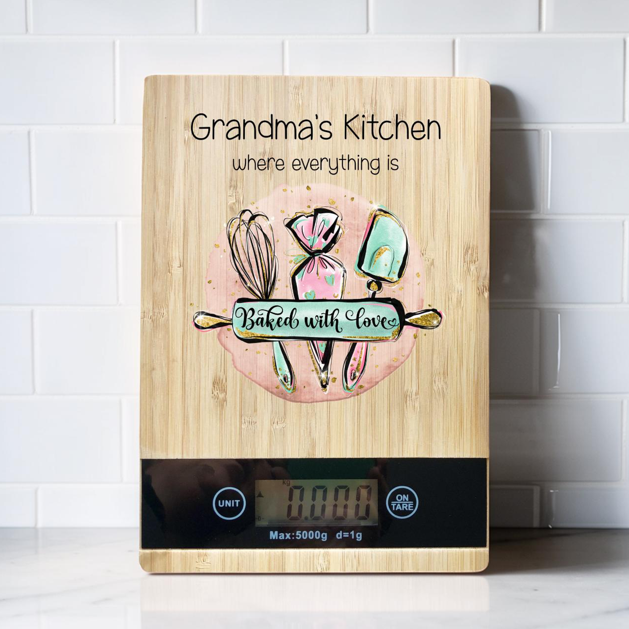 personalised kitchen scales