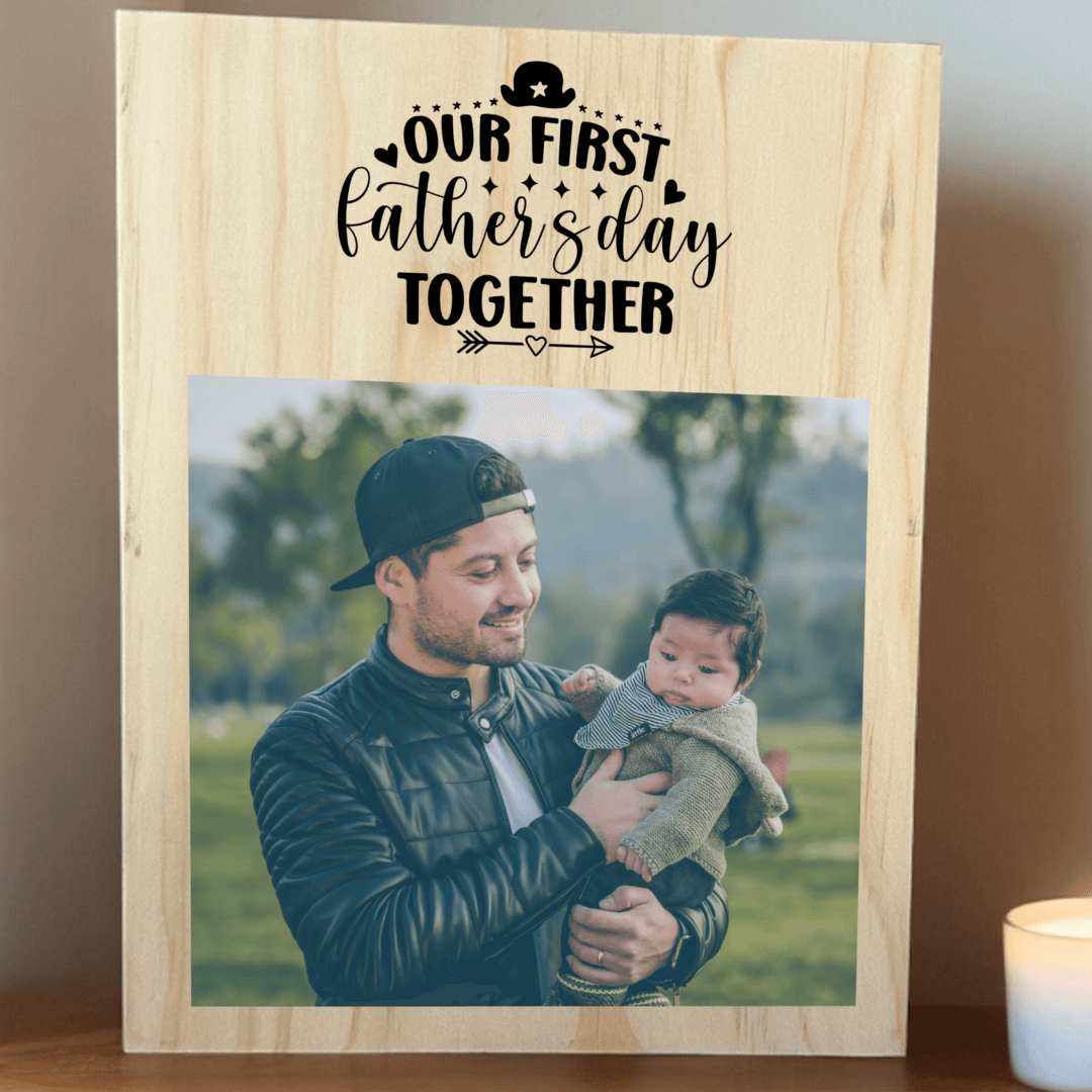 First Father's Day Gift - Photo Plaque - Chain Valley Gifts