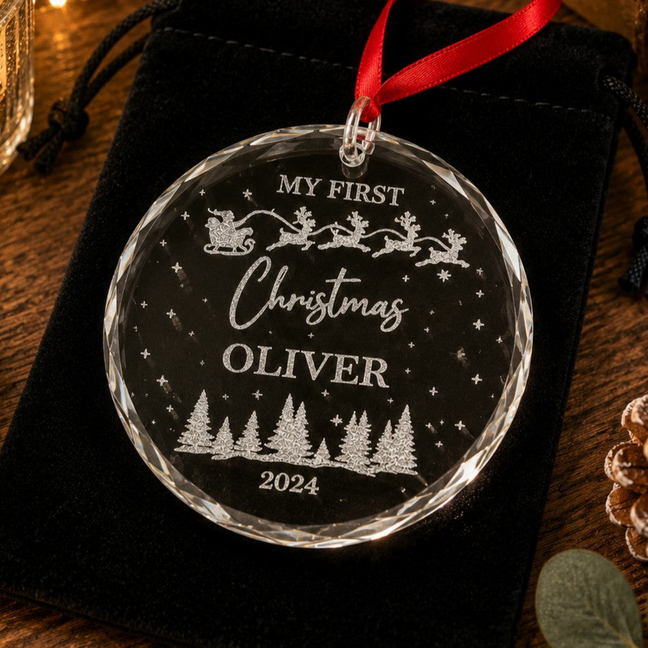 first christmas engraved ornament personalised