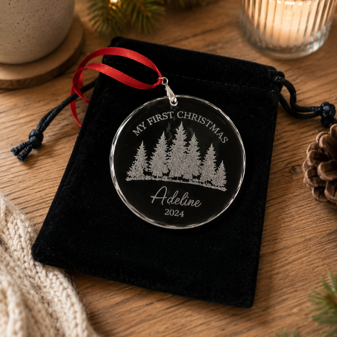 first christmas ornament crystal