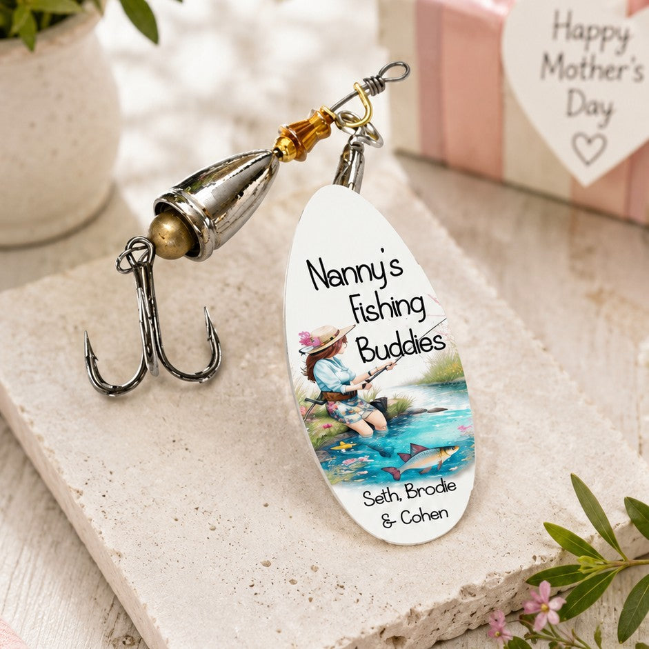 personalised fishing gift for woman