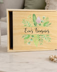 Personalised Tropical leaves Keepsake Box