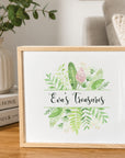 Personalised Tropical leaves Keepsake Box