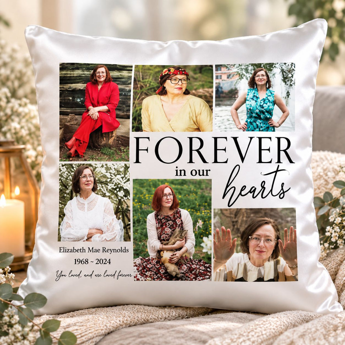 collage photo cushion