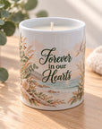 memorial candle with quote