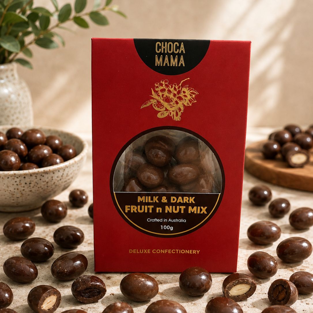Milk and dark chocolate fruit and nut mix 100g gift box