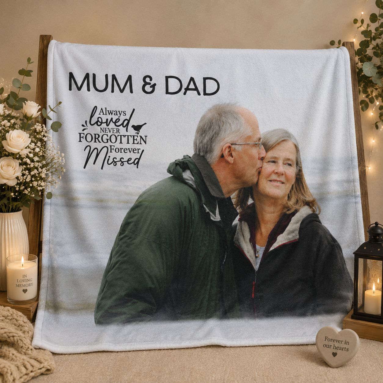 memorial photo blanket