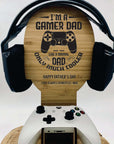 Personalised gamer dad controller and headset stand
