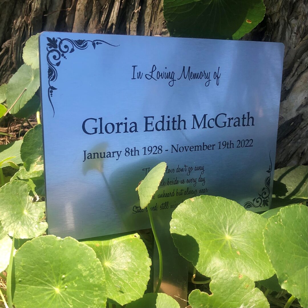 garden plaque