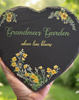 Floral slate heart plaque Mother’s Day gift