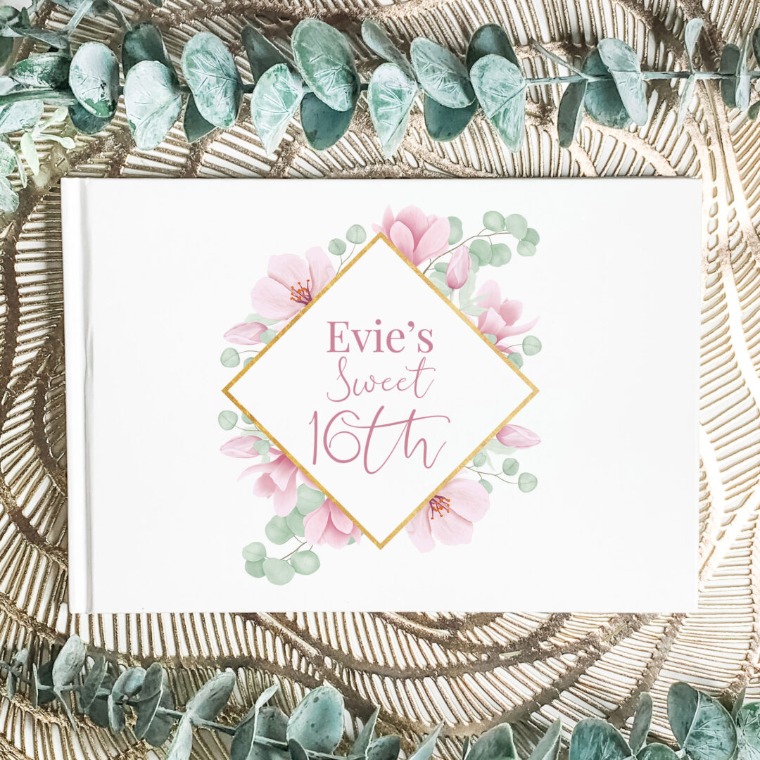 personalised guest book, birthday guest book