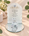 glass memorial plaque dog