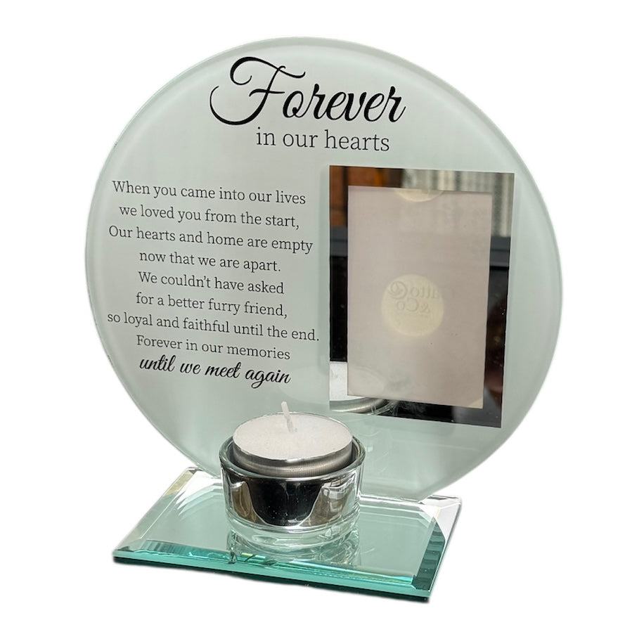 Glass Frame & Candle Holder