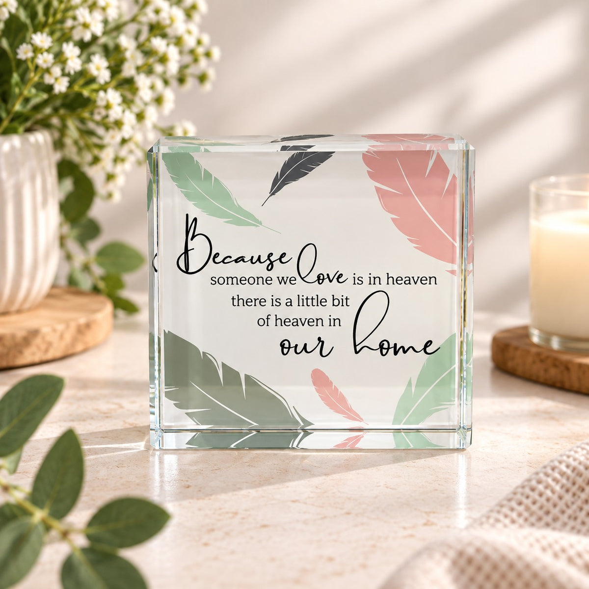 glass memorial plaque