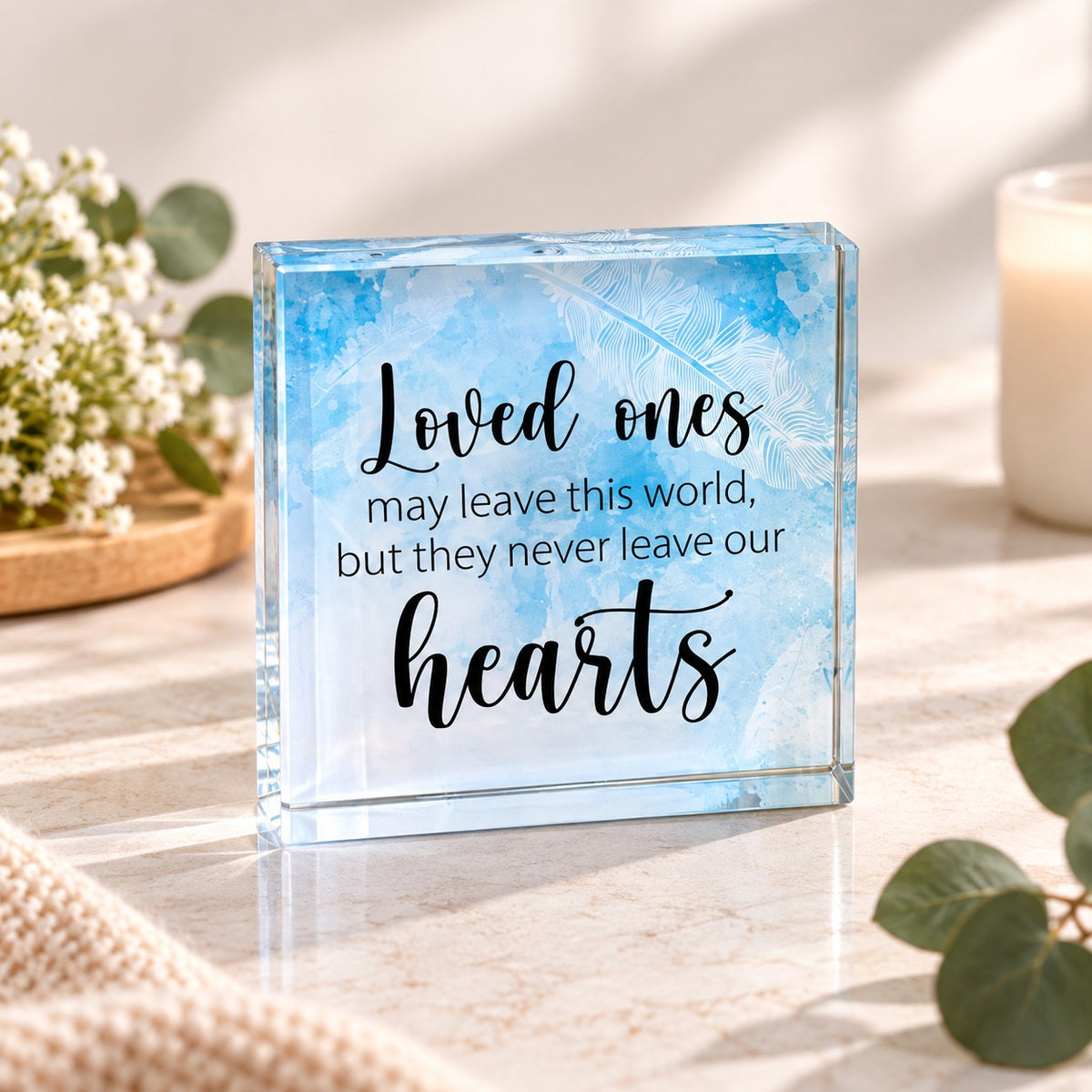 glass memorial plaque