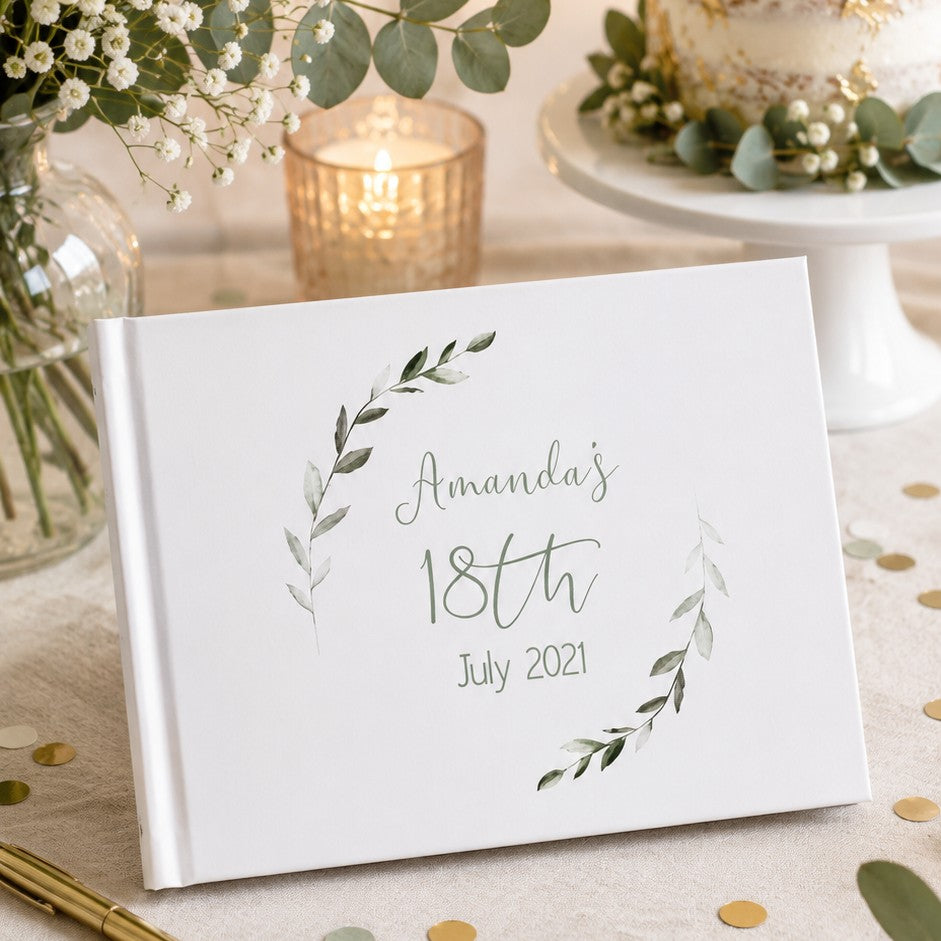 personalised birthday guest book