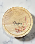 Personalised wooden cheese board set