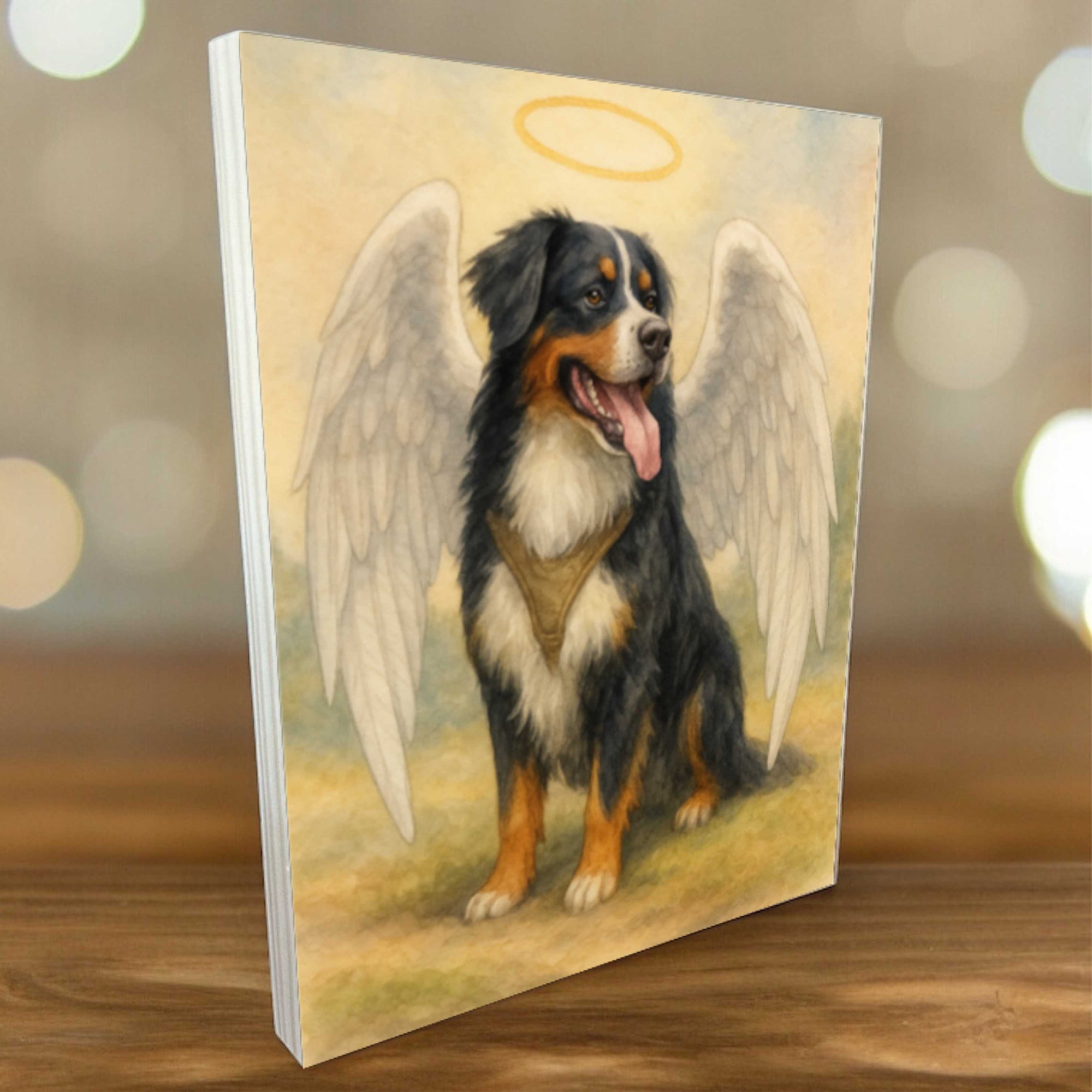 pet with halo & wings photo block