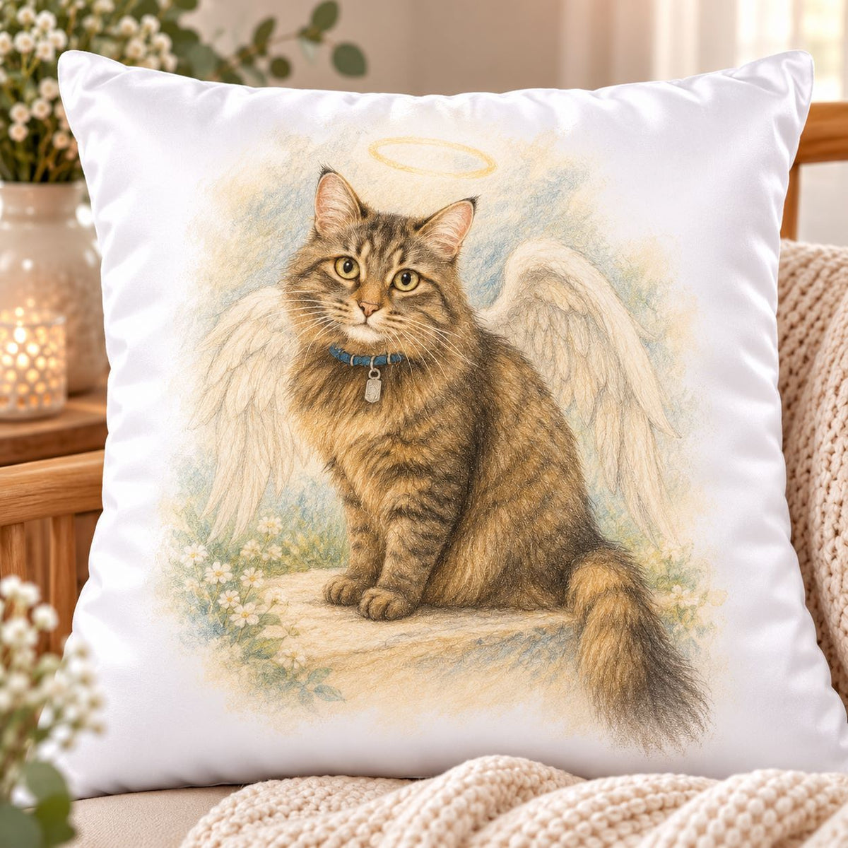 cat memorial cushion