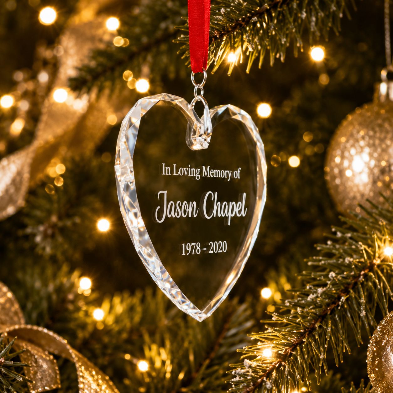 crystal remembrance ornament