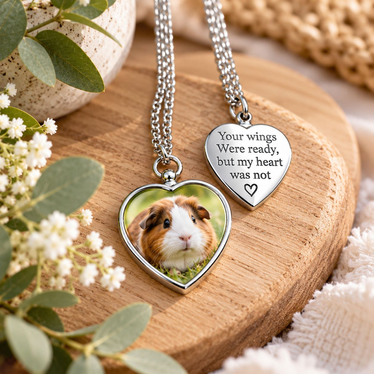 Pet memorial urn necklace