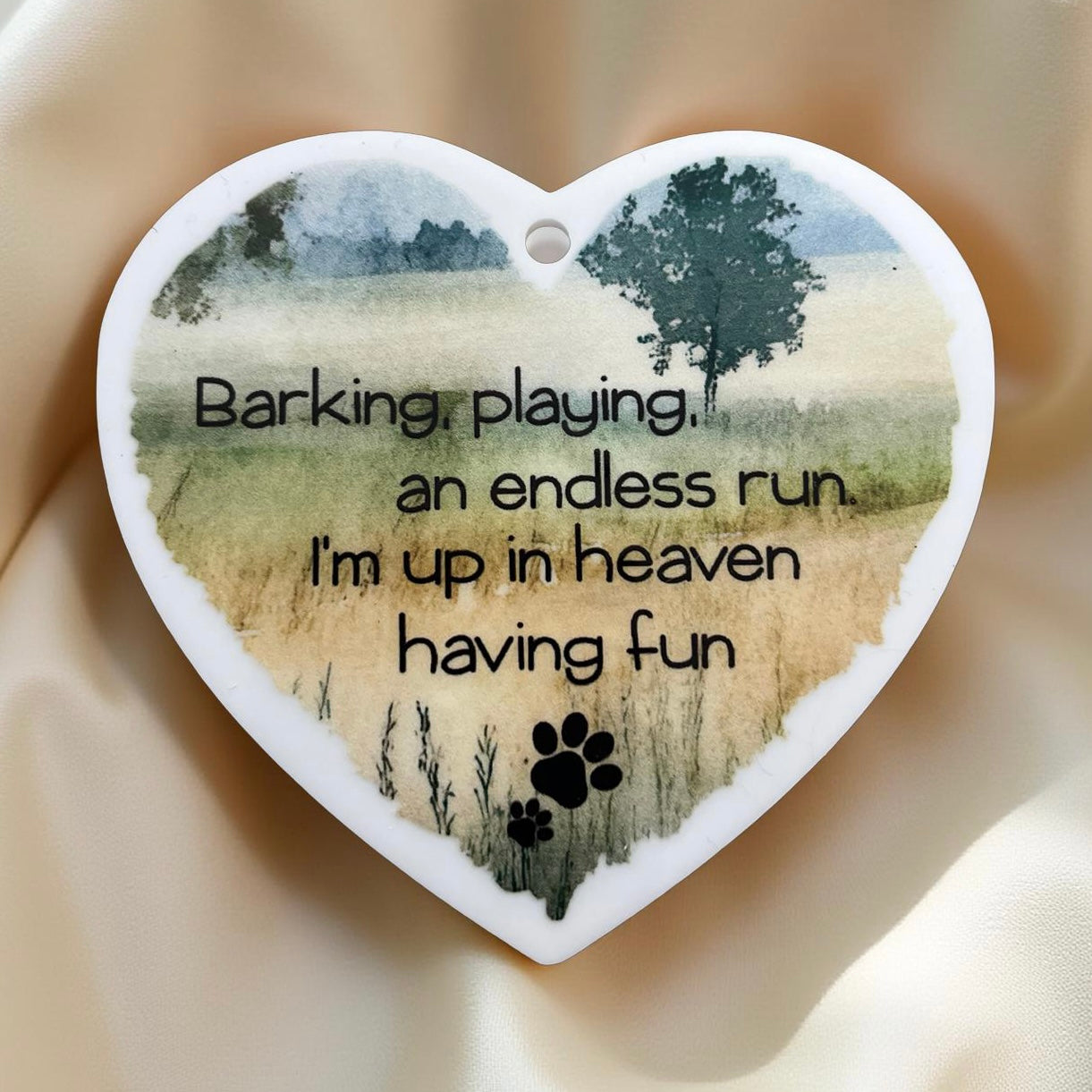 pet sympathy ornament with watercolour design