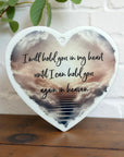 Remembrance heart ornament acrylic gloss finish