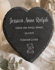 Baby memorial slate heart keepsake for bereaved parents and families