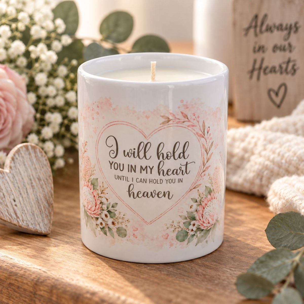 I will hold you in my heart candle