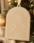 personalised Mother of an Angel acrylic memorial ornament