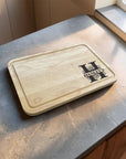 personalised monogram engraved chopping board