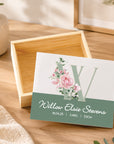 Green Initial- Personalised Wooden Box