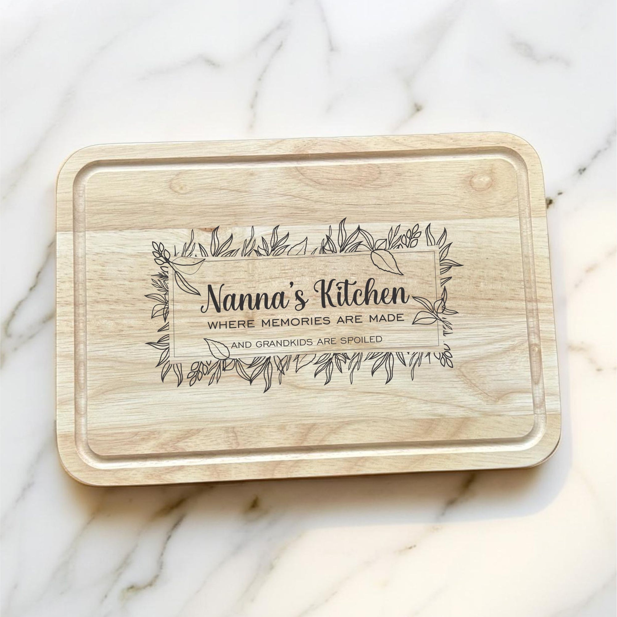 personalised nannas kitchen engraved chopping board