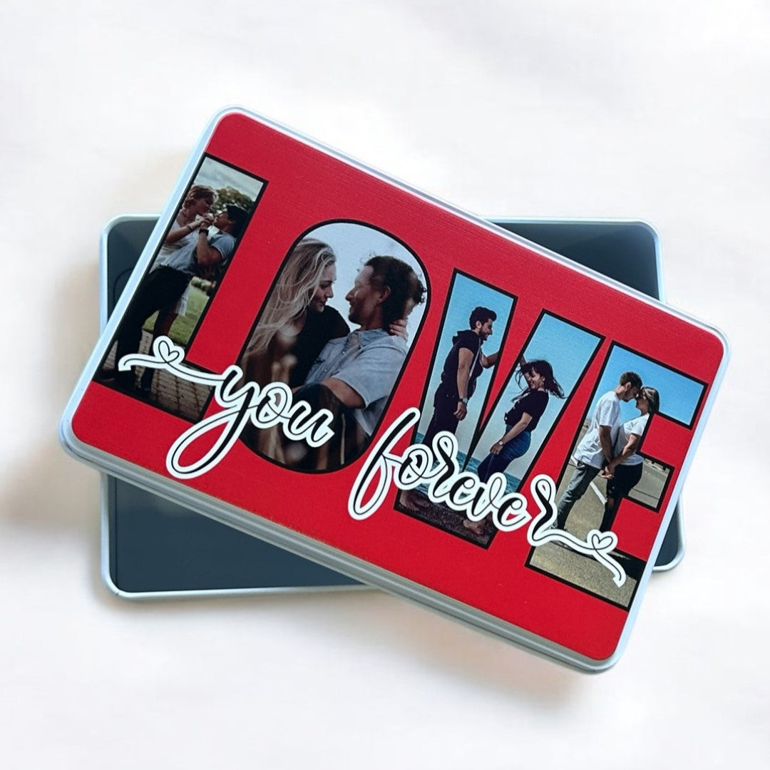 Love you forever Collage tin